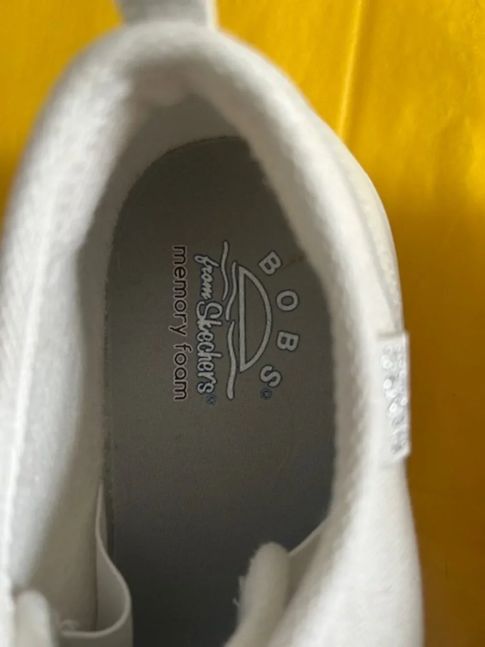 BOBS for Skechers white pull-on sneakers - Picture 4 of 7